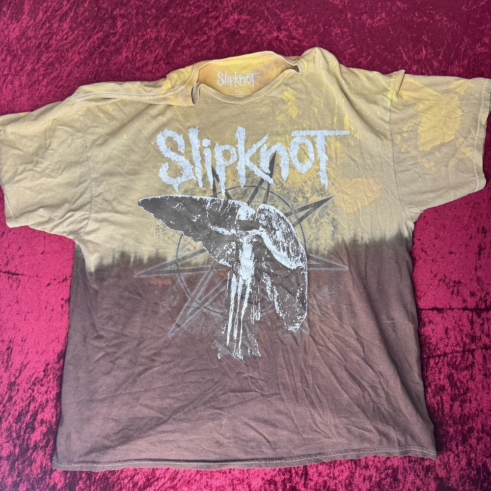 Slipknot T-Shirt Mens XL Multi Angel Dip-Dye Iowa Mask Y2K Short Sleeve Pullover